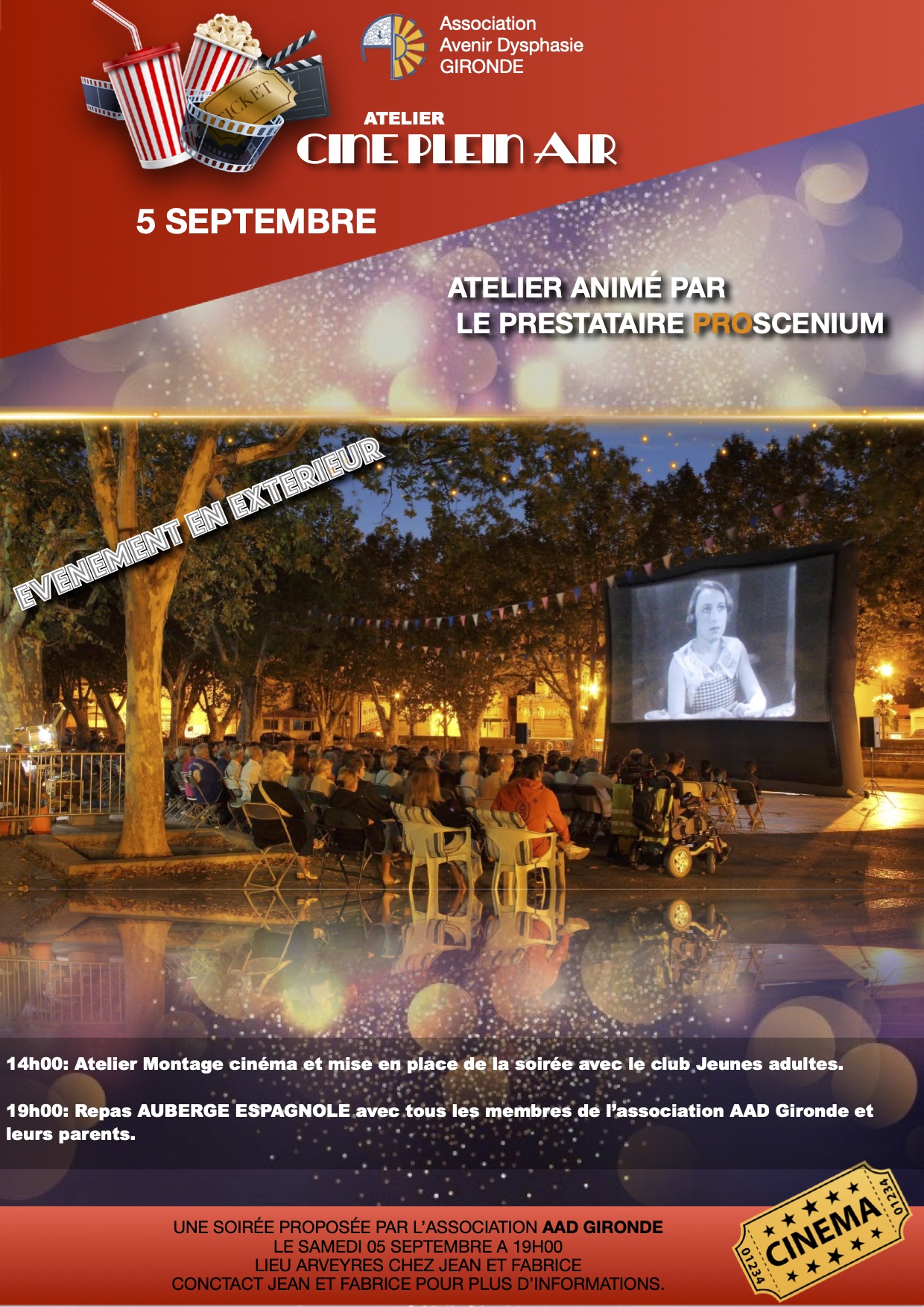 Cinema En Plein Air Samedi 5 Septembre A Arveyres d France