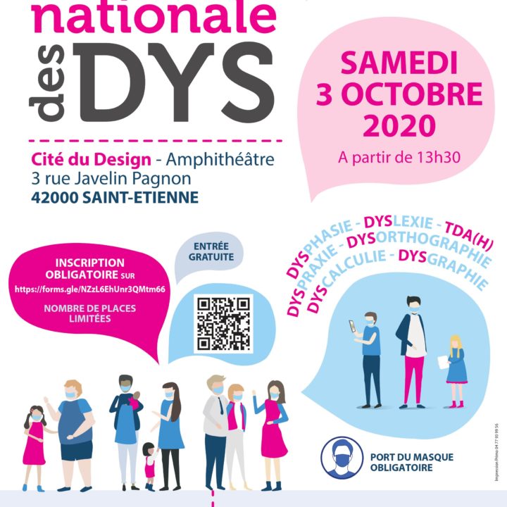 Journée nationale des Dys à St Etienne le 3 octobre 2020