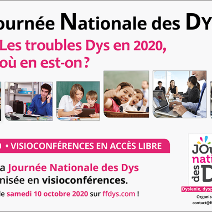 Le samedi 10/10/2020 :  14e Journée nationale des Dys en visio