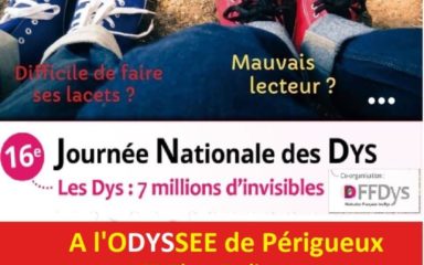 JOURNÉE NATIONALE DES DYS A PÉRIGUEUX :  Samedi 15 octobre 2022